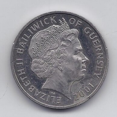 GUERNSEY 5 POUNDS 2001 KM # 106 XF Queen Victoria 1