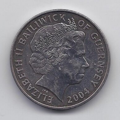 GERNSIS 5 POUNDS 2004 KM # 150 VF/XF D-diena 1