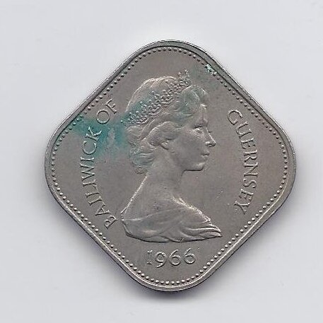 GERNSIS 10 SHILLINGS 1966 KM # 19 XF Normanų užkariavimas 1