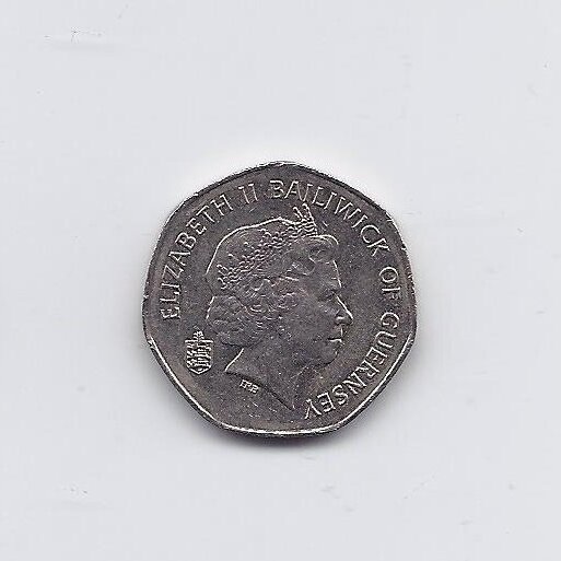 GUERNSEY 20 PENCE 2009 KM # 90 VF 1
