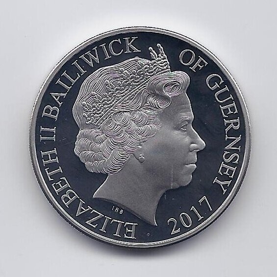 GERNSIS 5 POUNDS 2017 KM # new PROOF Jubiliejus 1