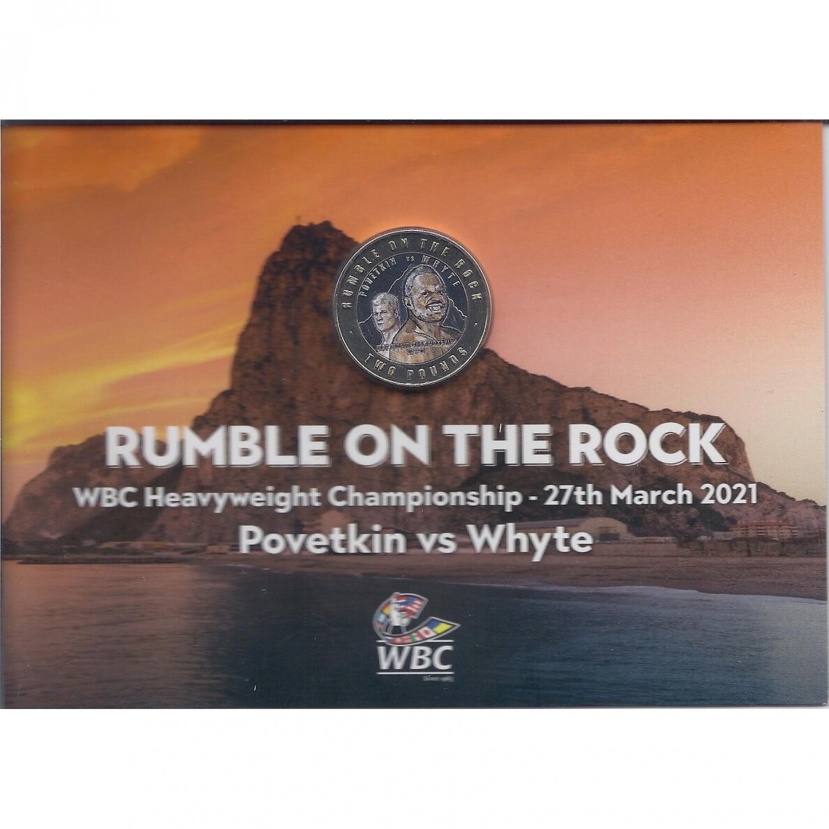 GIBRALTAR 2 POUNDS 2021 KM # new UNC WBC - Rumble on the Rock