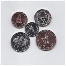 GIBRALTARAS 2004 m. 5 monetų rinkinukas