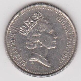 GIBRALTAR 10 PENCE 1997 KM # 112 VF 1