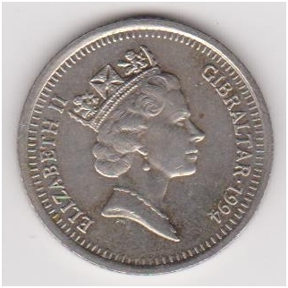 GIBRALTAR 10 PENCE 1994 KM # 23.2 VF / XF 1