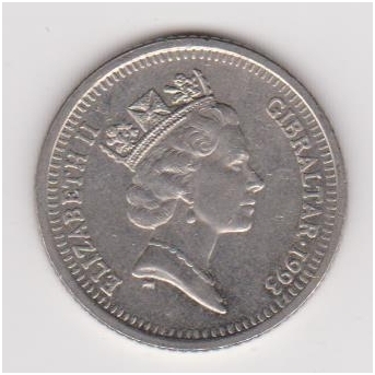 GIBRALTAR 10 PENCE 1993 KM # 112 VF / XF 1