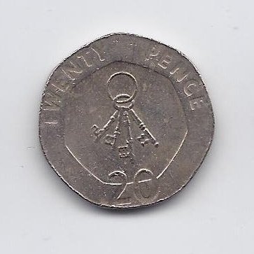 GIBRALTAR 20 PENCE 2008 KM # 1083 VF