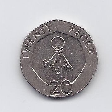 GIBRALTAR 20 PENCE 2009 KM # 1083 VF