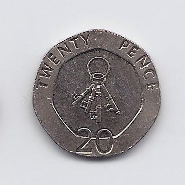GIBRALTAR 20 PENCE 2011 KM # 1083 VF