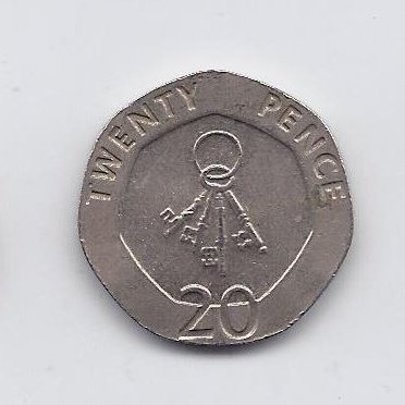 GIBRALTAR 20 PENCE 2007 KM # 1083 VF