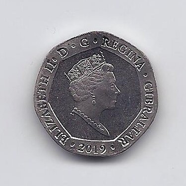 GIBRALTARAS 20 PENCE 2019 AB KM # new UNC 1