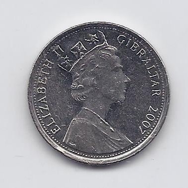 GIBRALTAR 10 PENCE 2007 KM # 1082 VF 1