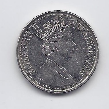 GIBRALTAR 10 PENCE 2009 KM # 1082 VF 1