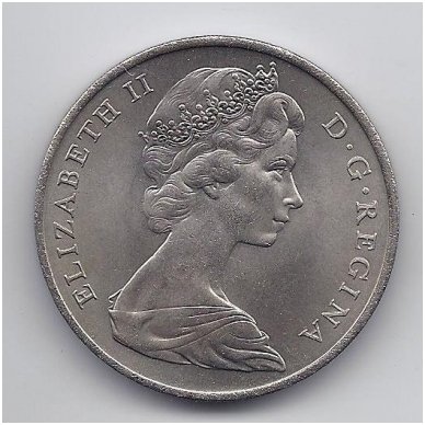 GIBRALTAR 1 CROWN 1970 KM # 4 AU 1