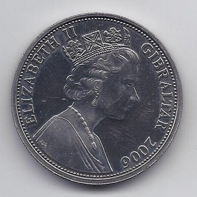 GIBRALTAR 1 CROWN 2006 KM # 1280 UNC 80 Glorious Years 1