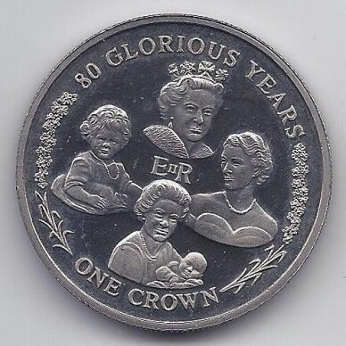 GIBRALTAR 1 CROWN 2006 KM # 1280 UNC 80 Glorious Years