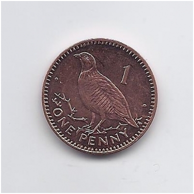 GIBRALTAR 1 PENNY 1999 KM # 773 AU