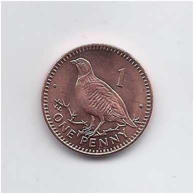 GIBRALTAR 1 PENNY 2000 KM # 773 AU