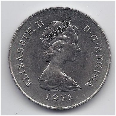 GIBRALTAR 25 NEW PENCE 1971 KM # 5 AU 1