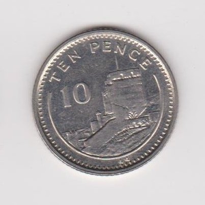 GIBRALTAR 10 PENCE 1994 KM # 23.2 VF / XF