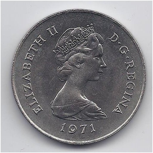 GIBRALTAR 25 NEW PENCE 1971 KM # 5 AU 1