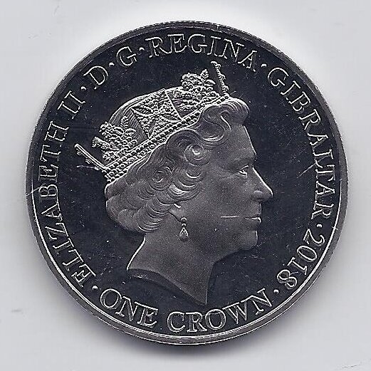 GIBRALTAR 1 CROWN 2018 KM # new UNC Battle of Ypres 1
