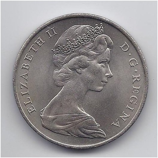 GIBRALTAR 1 CROWN 1970 KM # 4 AU 1