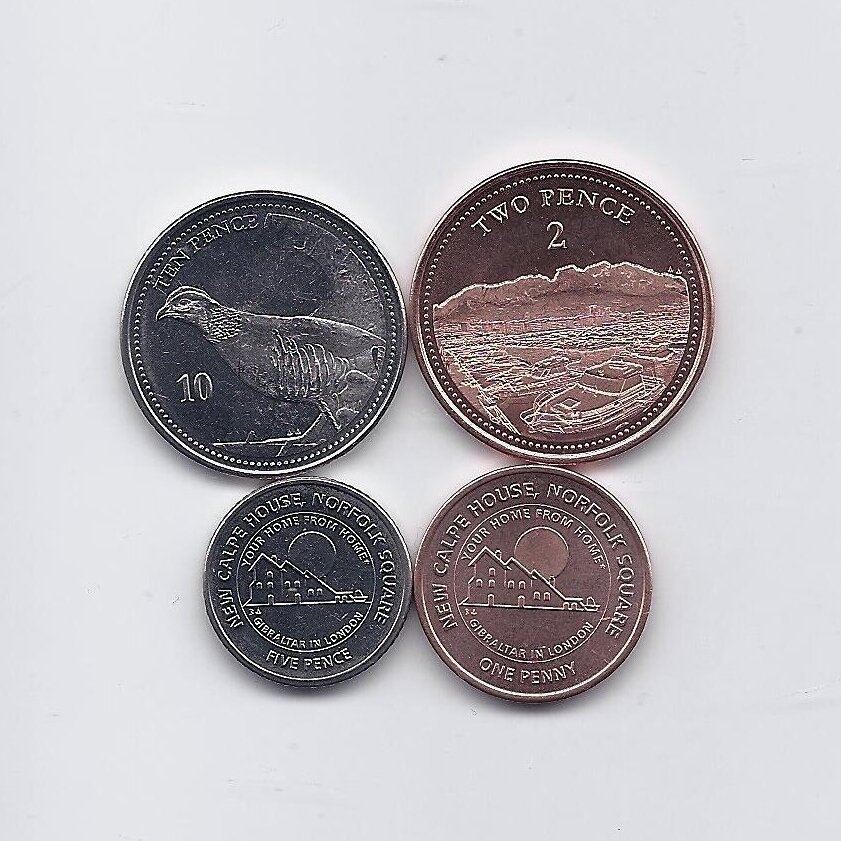 GIBRALTAR 2018 - 2020 4 coins set