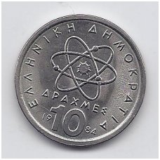 GREECE 10 DRACHMAI 1984 KM # 132 VF