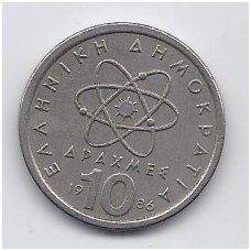GREECE 10 DRACHMAI 1986 KM # 132 VF