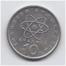 GREECE 10 DRACHMAI 1990 KM # 132 VF