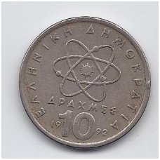 GREECE 10 DRACHMAI 1992 KM # 132 VF