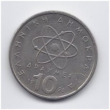 GREECE 10 DRACHMAI 1998 KM # 132 VF