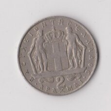 GREECE 2 DRACHMAI 1966 KM # 90 VF