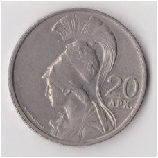 GREECE 20 DRACHMAI 1973 KM # 112 VF
