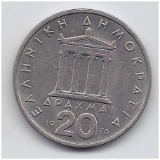 GREECE 20 DRACHMAI 1976 KM # 120 VF