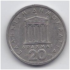 GREECE 20 DRACHMAI 1978 KM # 120 VF