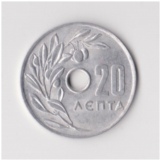 GREECE 20 LEPTA 1969 KM # 79 VF-XF