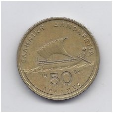 GREECE  50 DRACHMES 1988 KM # 147 VF