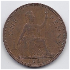 GREAT BRITAIN 1 PENNY 1961 KM # 897 VF GREAT BRITAIN 1 PENNY 1961 KM # 897 VF