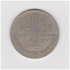 GUATEMALA 10 CENTAVOS 1983 KM # 277.4 VF
