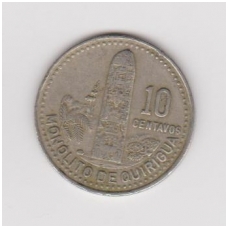 GUATEMALA 10 CENTAVOS 1986 KM # 277.5 VF