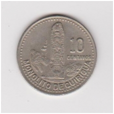 GUATEMALA 10 CENTAVOS 1989 KM # 277.5 XF