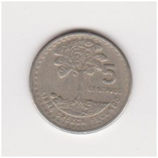 GUATEMALA 5 CENTAVOS 1975 KM # 270 VF