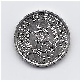 GUATEMALA 5 CENTAVOS 1997 KM # 276.6 XF 1
