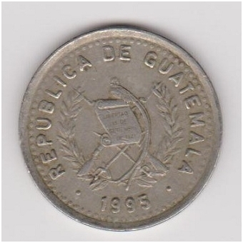 GUATEMALA 25 CENTAVOS 1995 KM # 278.5 VF 1