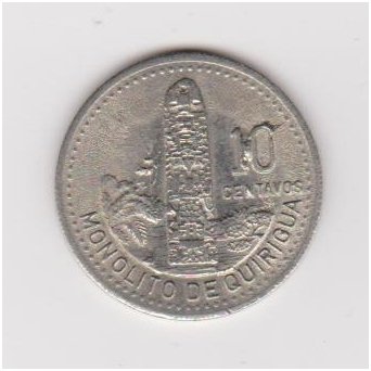 GUATEMALA 10 CENTAVOS 1997 KM # 277.6 XF