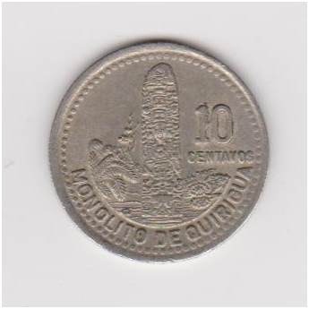 GVATEMALA 10 CENTAVOS 1994 KM # 277.6 VF