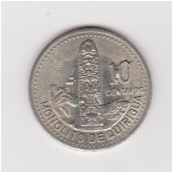 GVATEMALA 10 CENTAVOS 2000 KM # 277.6 VF