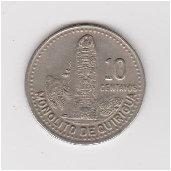 GVATEMALA 10 CENTAVOS 1991 KM # 277.5 XF